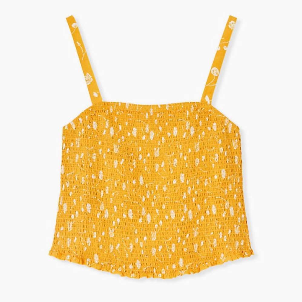 Torrid smocked crop tank